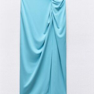 Zara Light Blue Draped Skirt
